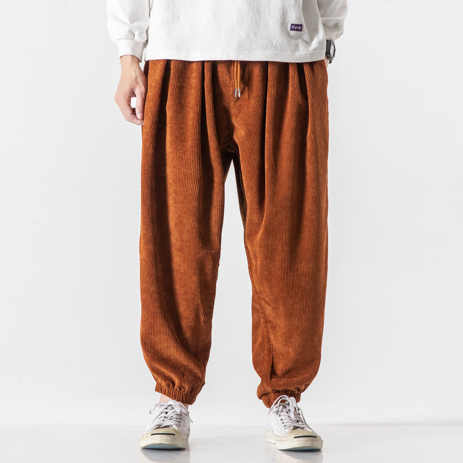 Men's Plus Size Corduroy Harem Pants 9