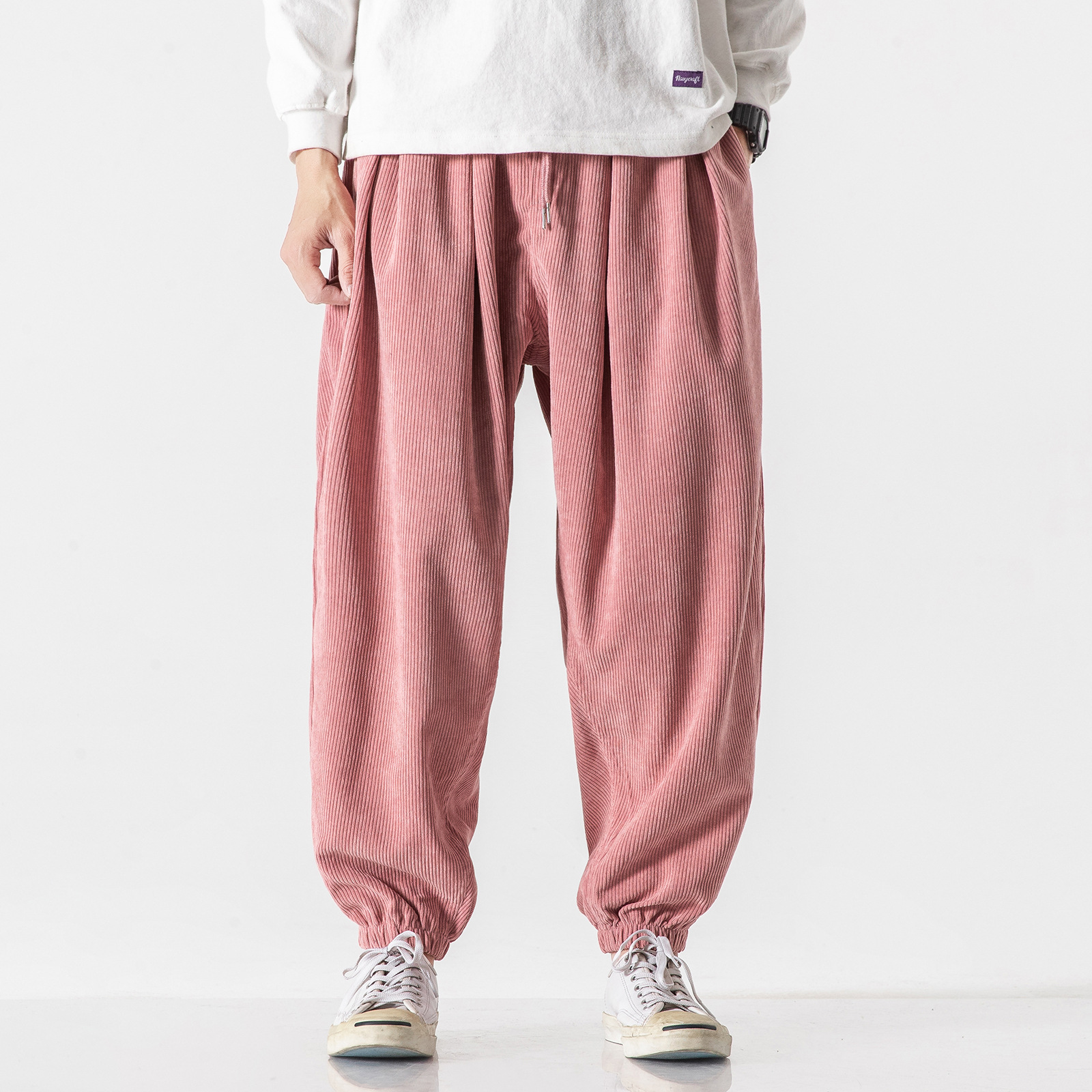 Men's Plus Size Corduroy Harem Pants 10