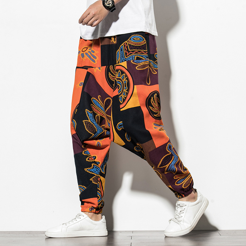Men's Summer Chinese Wind Bundle Pants 6