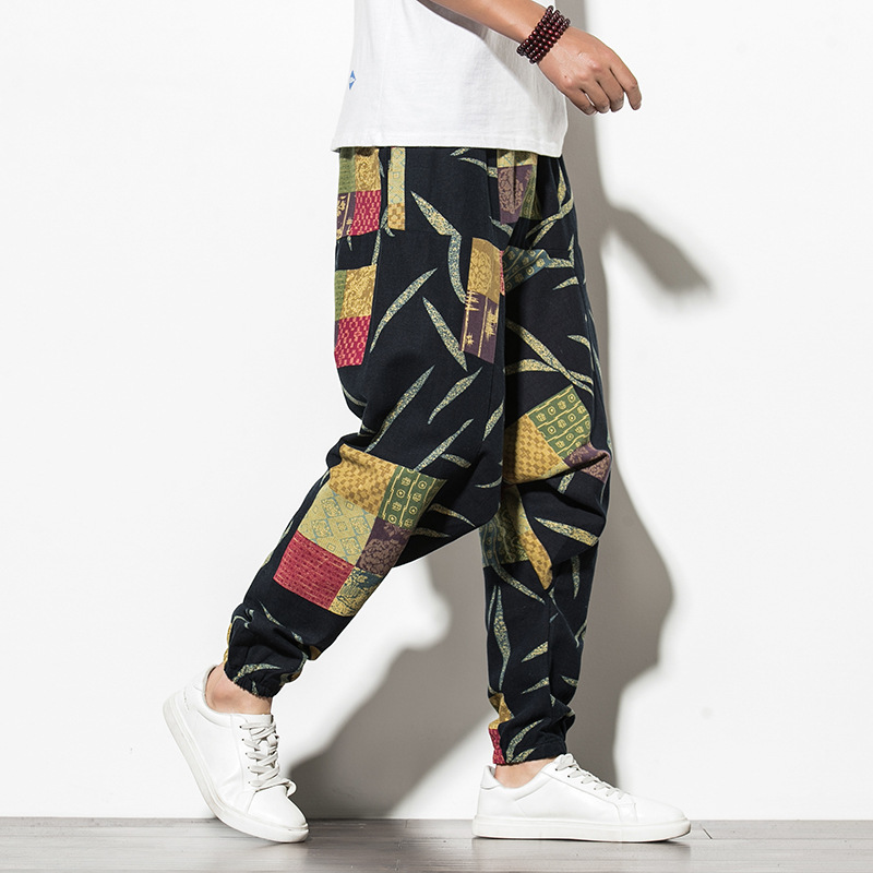 Men's Summer Chinese Wind Bundle Pants 4