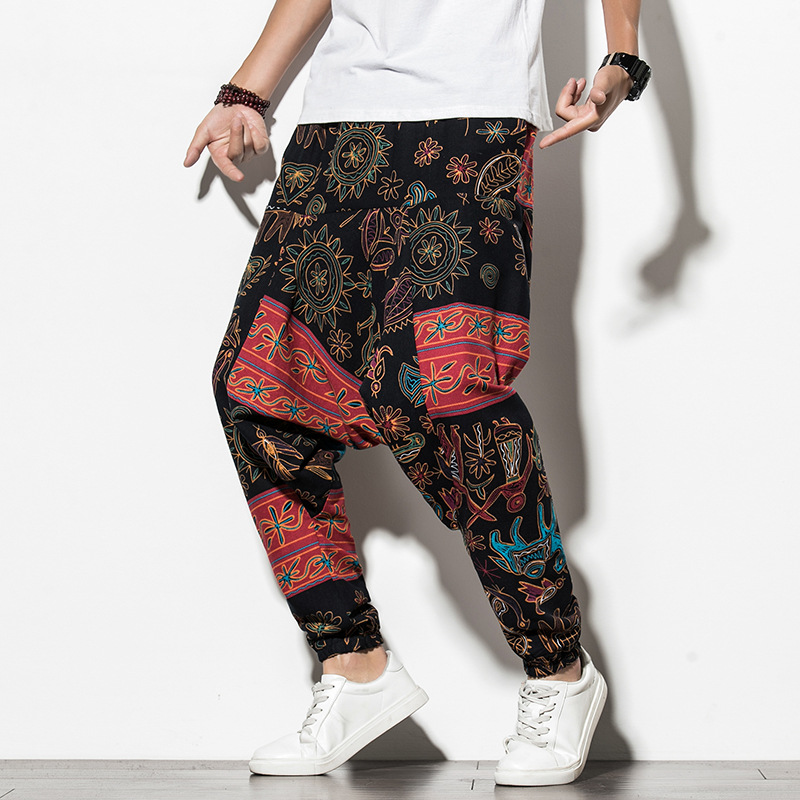 Men's Summer Chinese Wind Bundle Pants 8