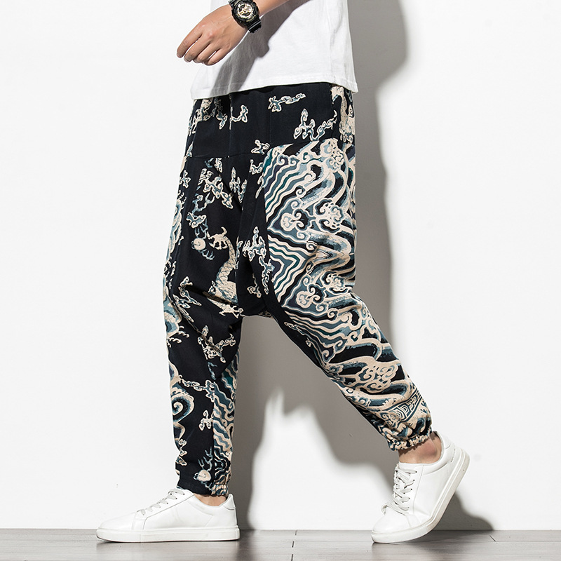Men's Summer Chinese Wind Bundle Pants 2