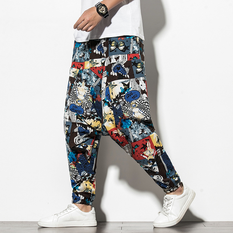 Men's Summer Chinese Wind Bundle Pants 3