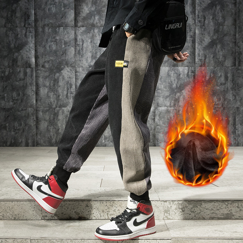 Men's Plus Size Velvet Casual Loose Pants 3