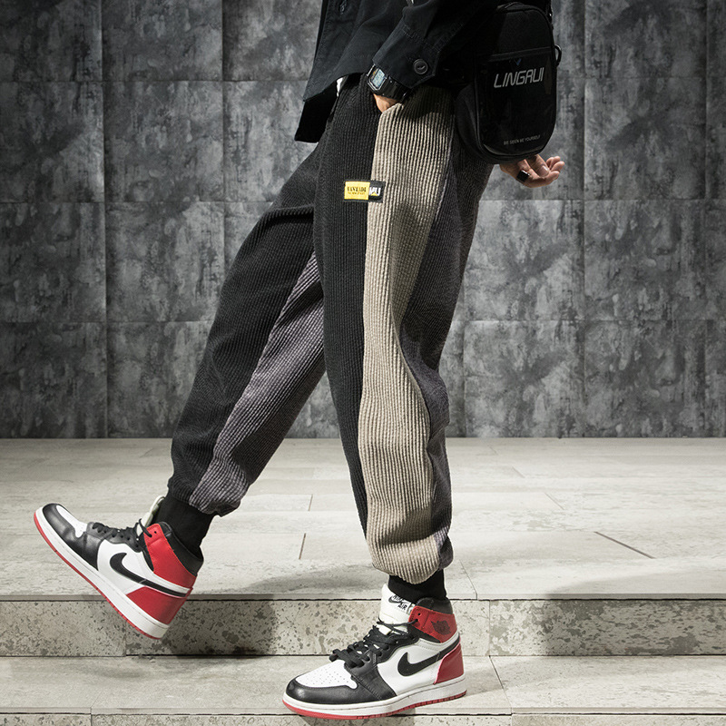 Men's Plus Size Velvet Casual Loose Pants 2