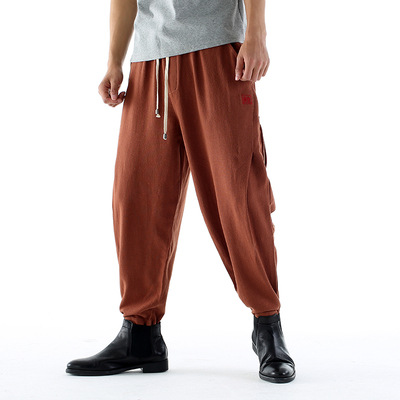 Vintage Cotton and Linen Loose Harem Leggings