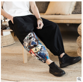 Chinese Style Cotton and Linen Pants 2