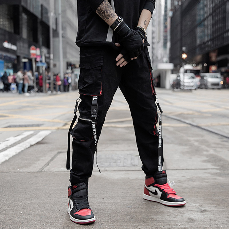 Trendy Autumn Hip-Hop Men's Overalls 4