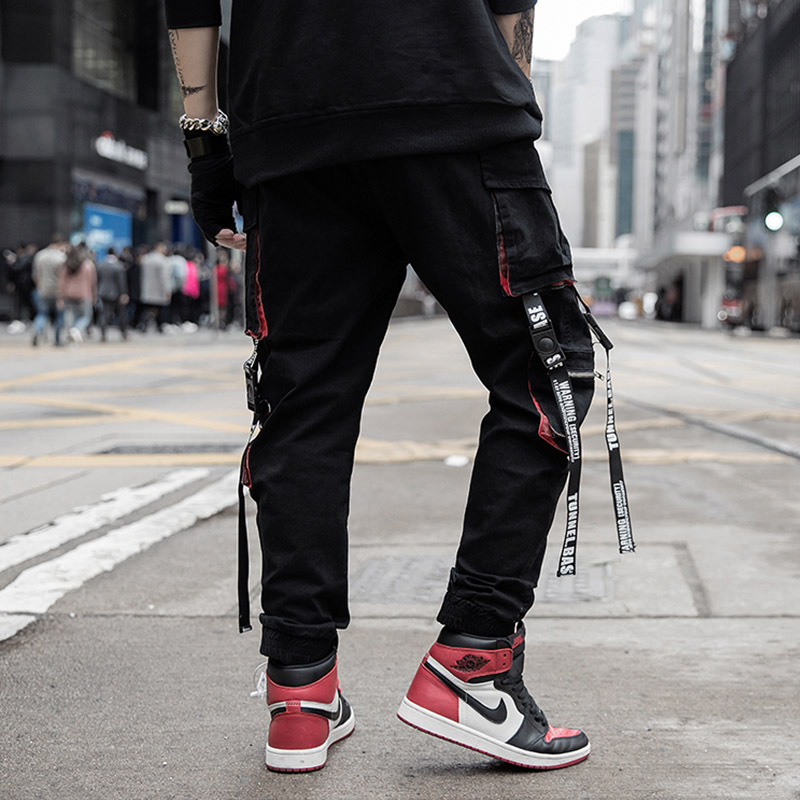 Trendy Autumn Hip-Hop Men's Overalls 2