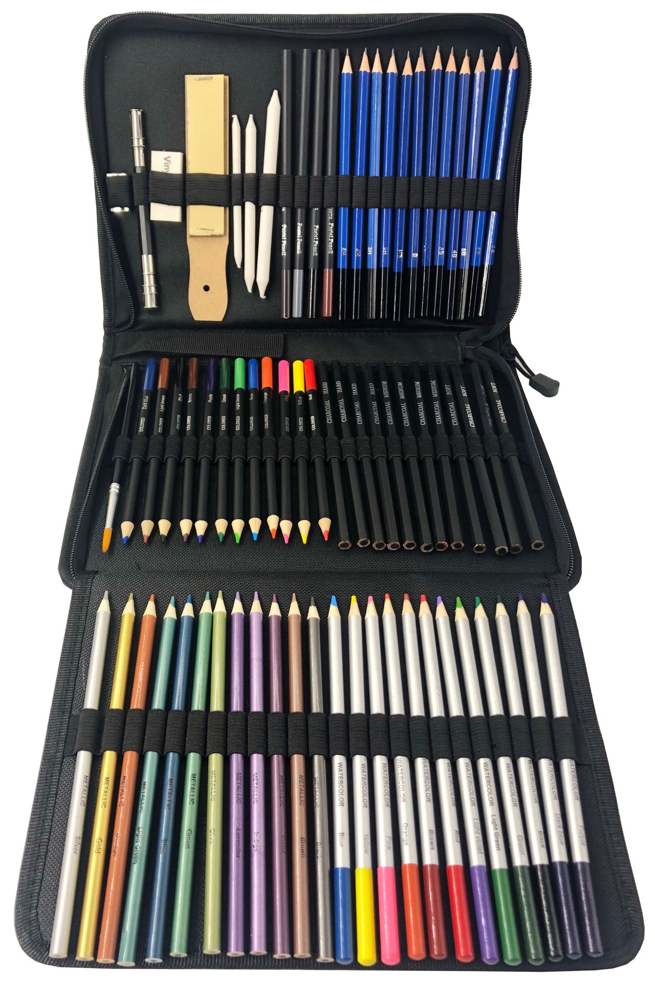 Sketch Drawing Color Pencil Set Charcoal Art Brush Set 72 Piece Painting Set 3