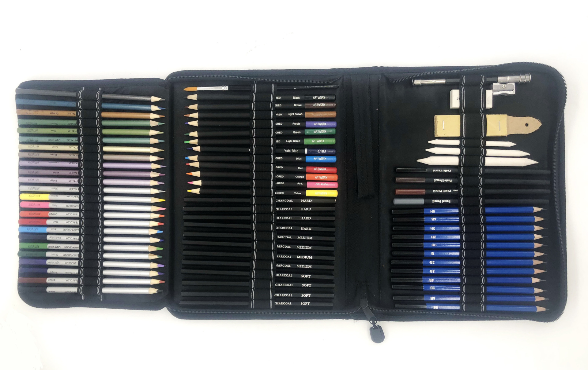 Sketch Drawing Color Pencil Set Charcoal Art Brush Set 72 Piece Painting Set 2
