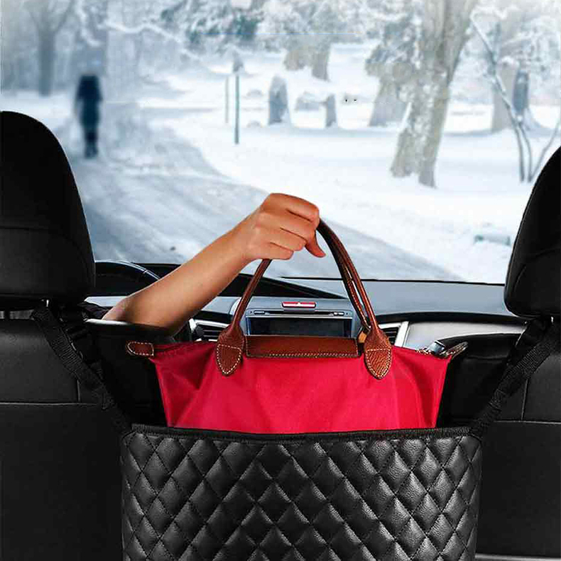 Car Storage Bag Handbag Holder Car Seat Storage Organizer Handbag Holder Auto Interior Stowing Tidying Car Middle Organizer 3