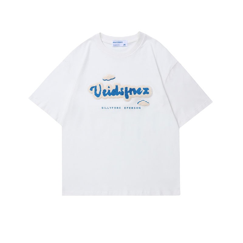 American Retro High Street Letter Embroidery T-Shirt 3