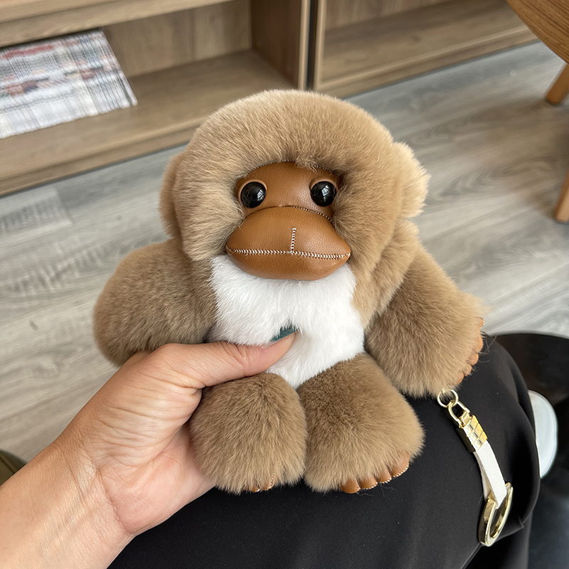 Lucky Little Monkey Long Arm Monkey Fur Bag Pendant 2
