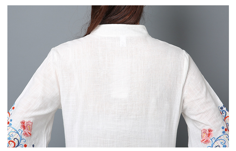 Heavy Embroidered Stand Collar T-Shirt 7