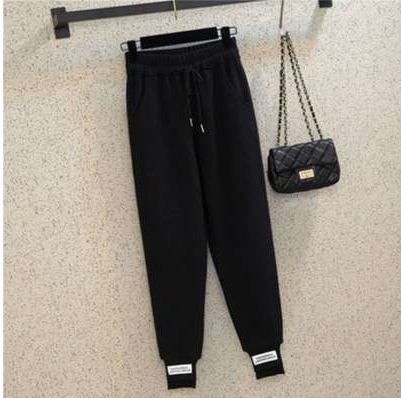 Loose Leg Binding Women's Wool Pants 5