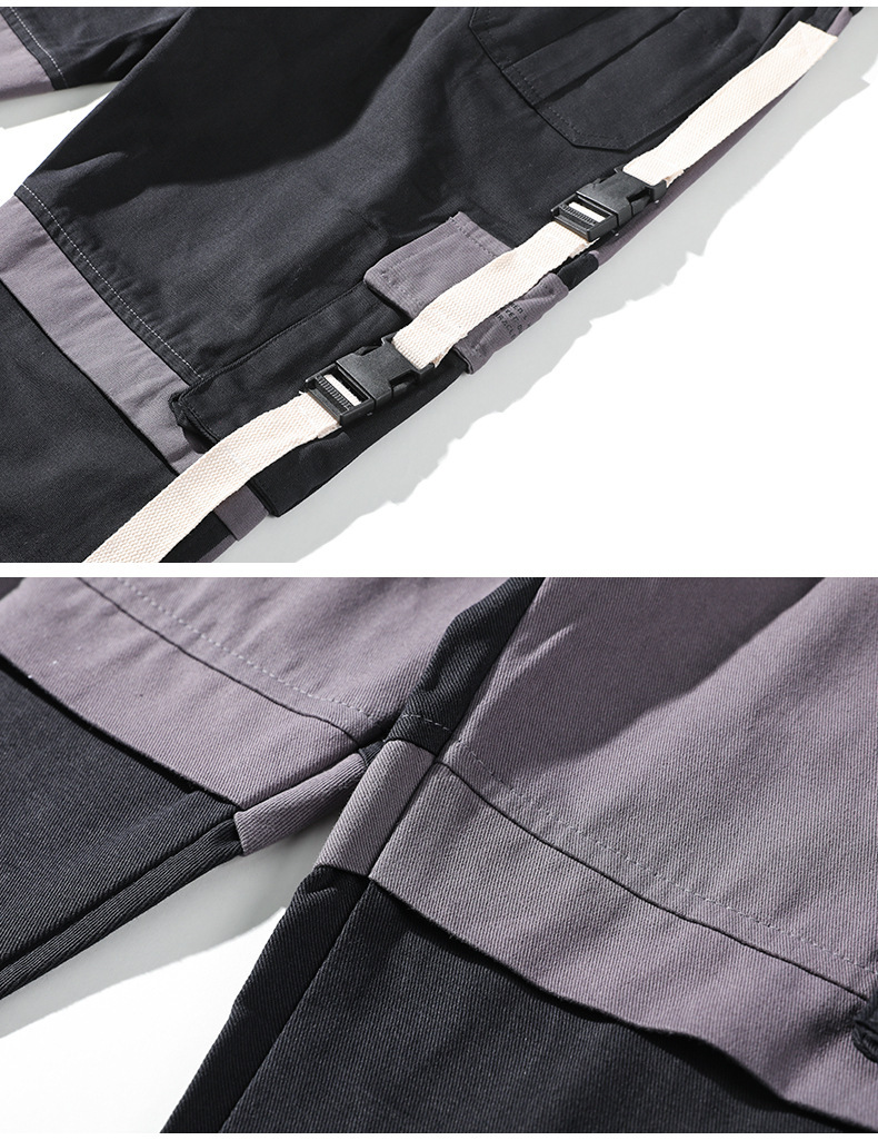 Contrast Color Drawstring Pants 7