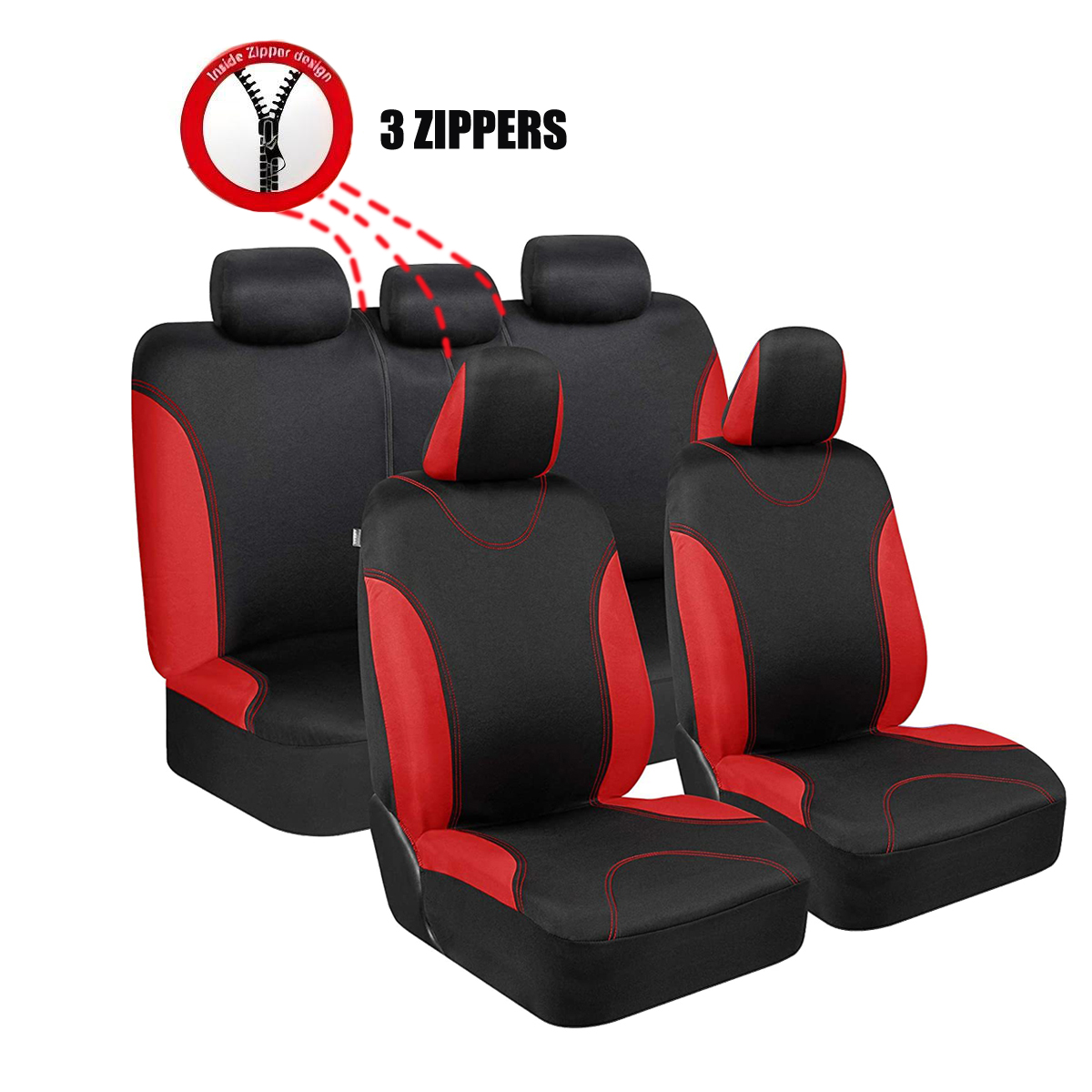 5-Seat Car Seat Cover, Classic And Timeless Design, Thin 2mm Thickness, Suitable For All Seasons 4