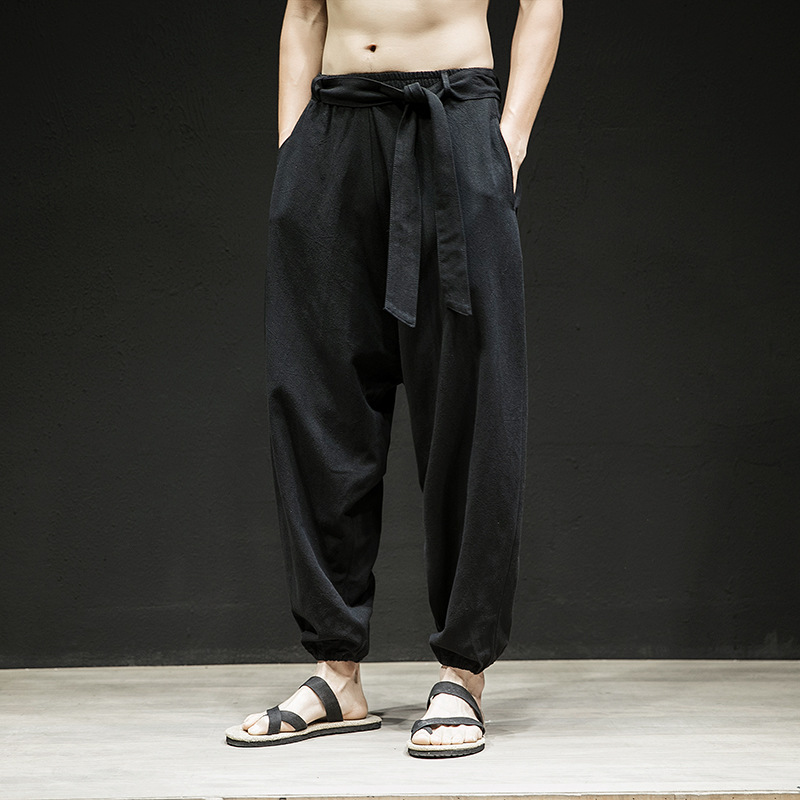 Men's Elastic Waist Chinese Style Pants 5