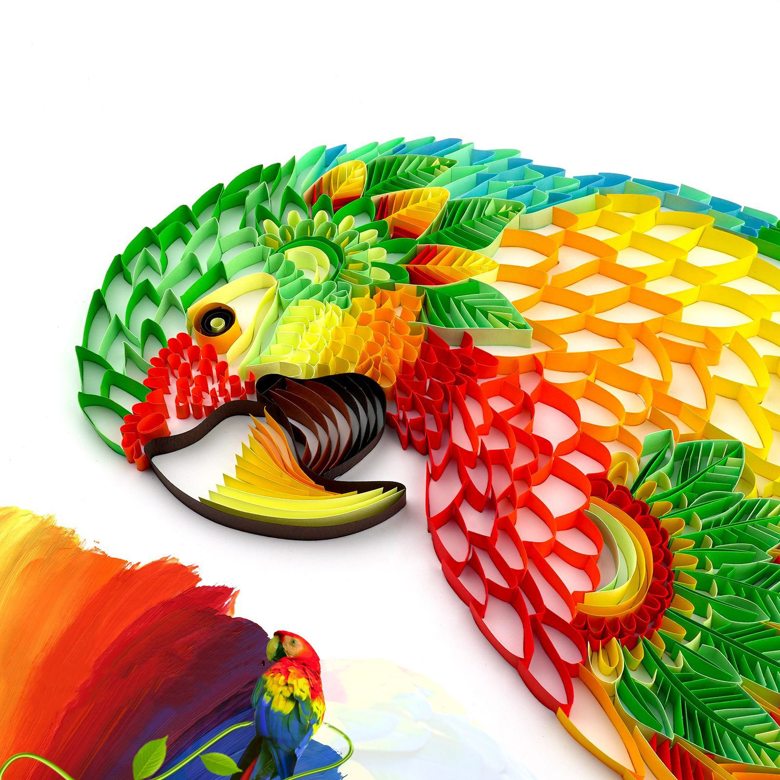 Quilted Paper Painting Creative Handmade Crafts 3