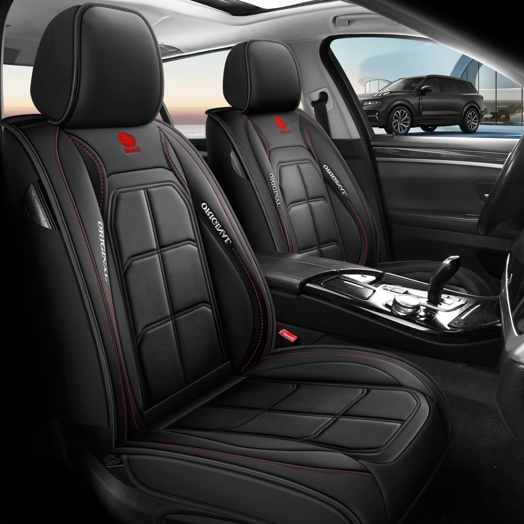 Universal 5 Seats Full Leather Car Seat Covers 8 Optional Colors Wear Resistant Auto Interior Seat Cushion Protectors For Most Vehicles 7