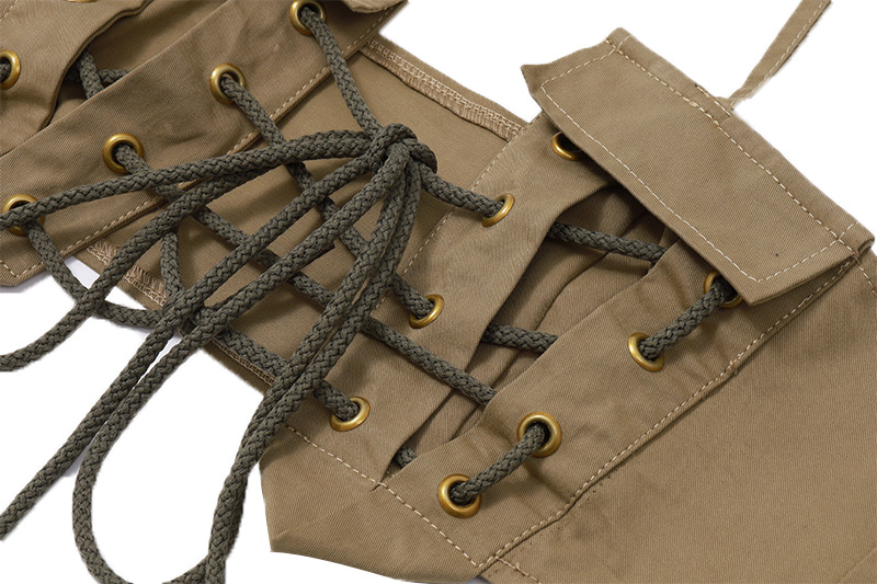 Vintage Hollowed Out Lace-up Neck Short Vest 10