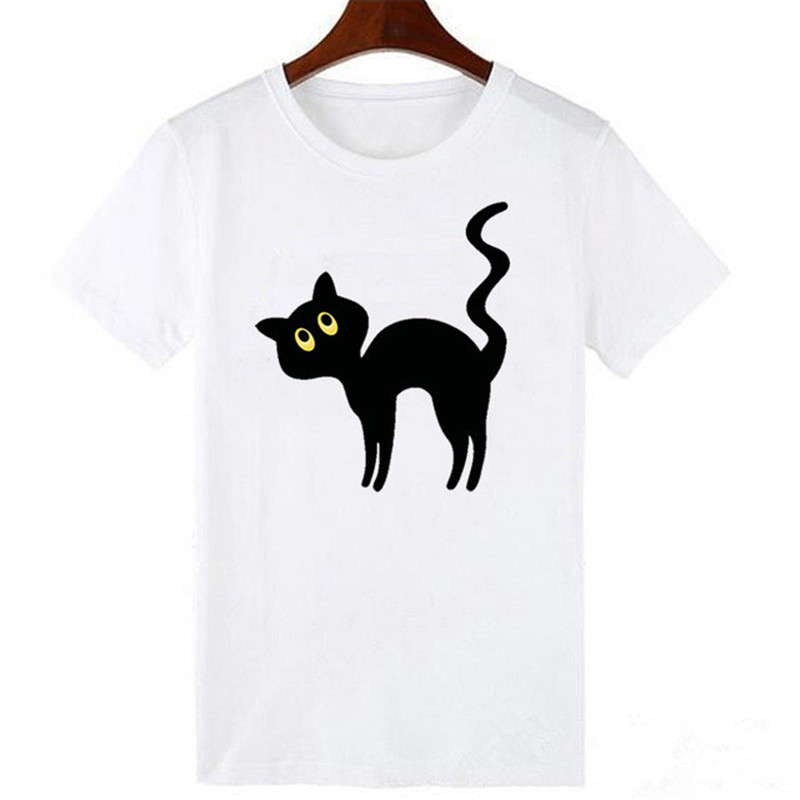 Black Cat Paw Print T-Shirt 7
