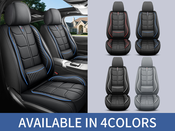 Ergonomic Lumbar Support Full Leather Car Seat Covers Full Set 5 Seats Comfort Auto Seat Cushion 11