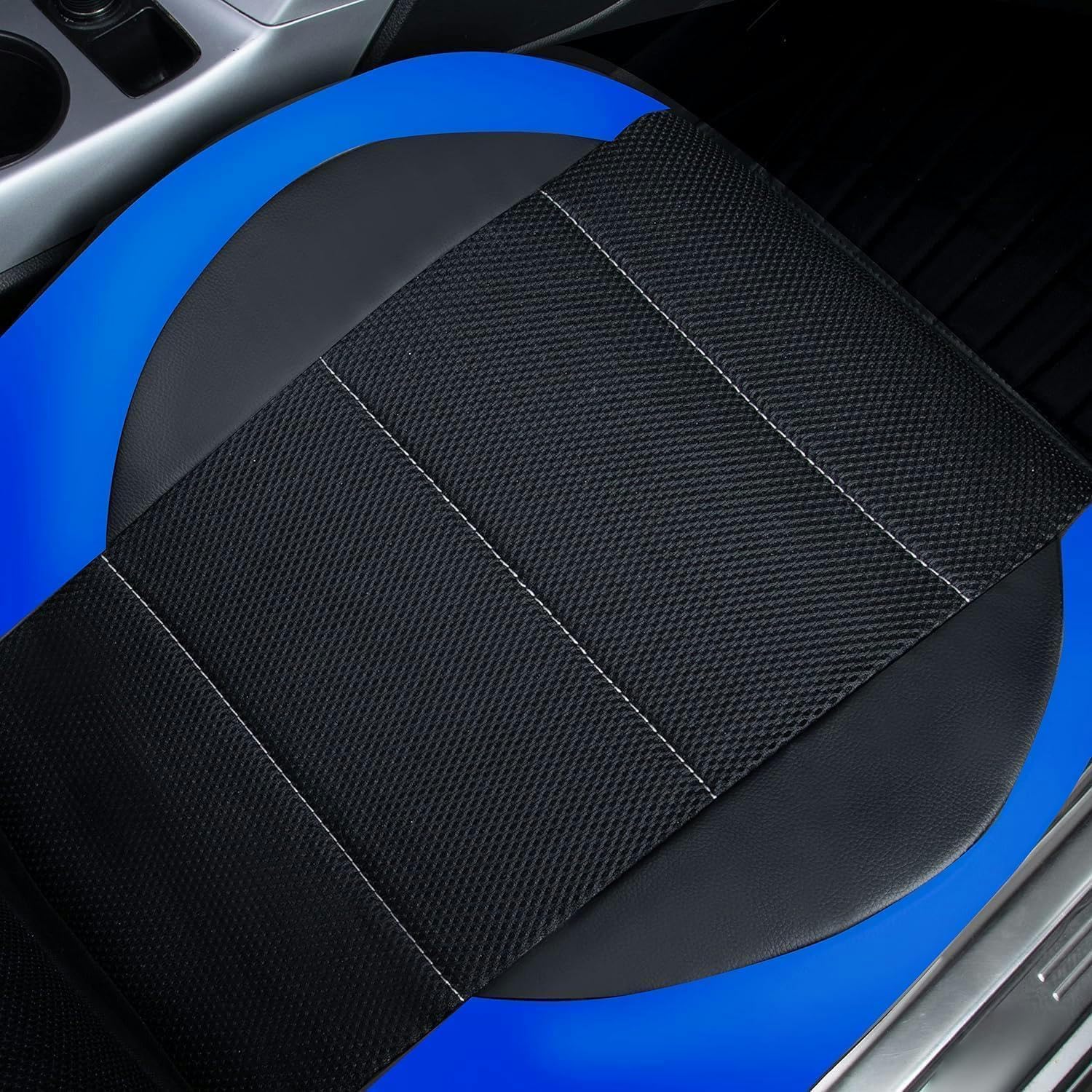 5-Seat Car Seat Cover, Single-Stitch Diamond Pattern, Quilted And Embroidered, Synthetic Leather, PVC Leather, Exported To Europe And America 10