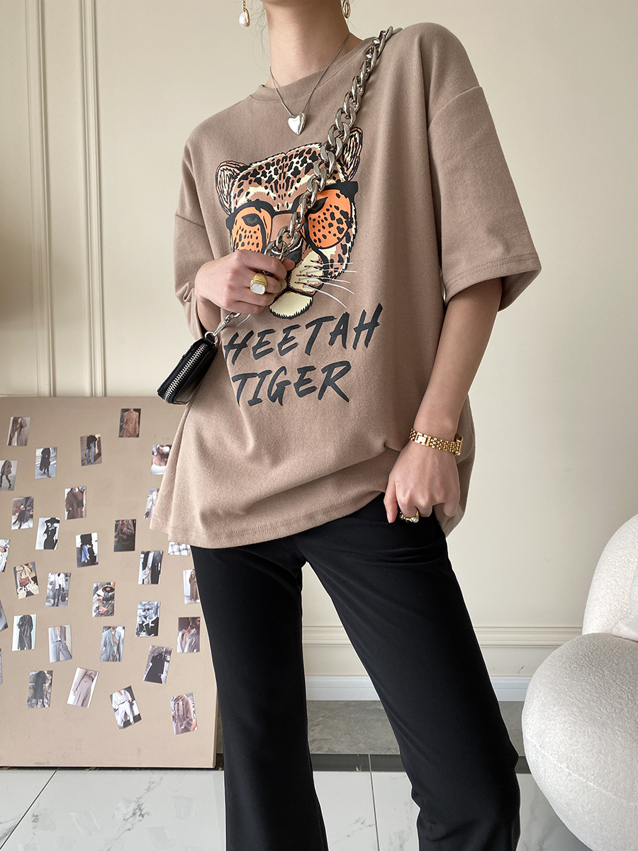 Brushed Cotton Drop Shoulder Short Sleeve Tee 6