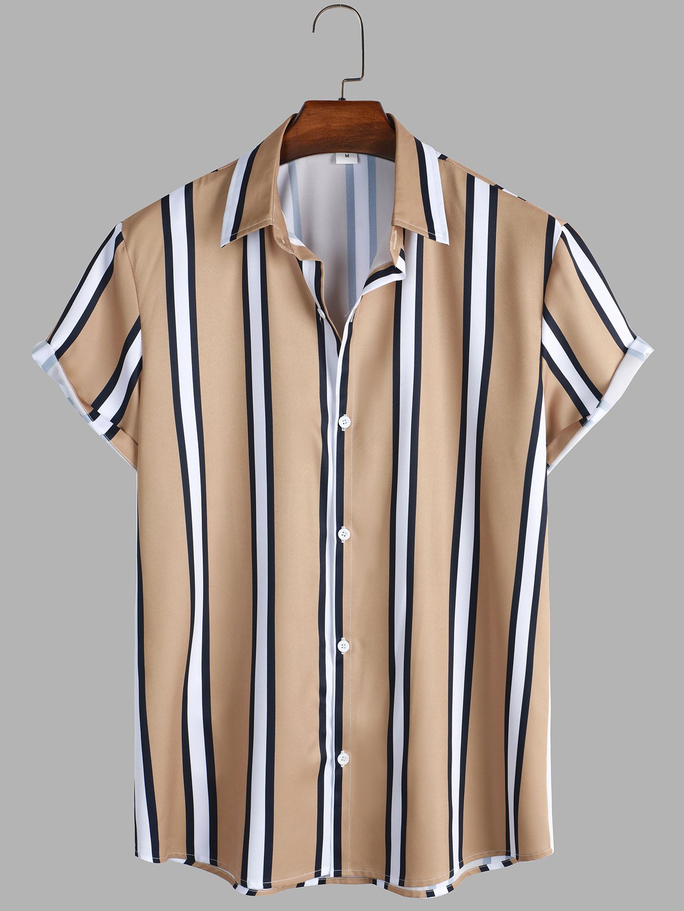 Men's Casual Striped Short Sleeve Shirt 7