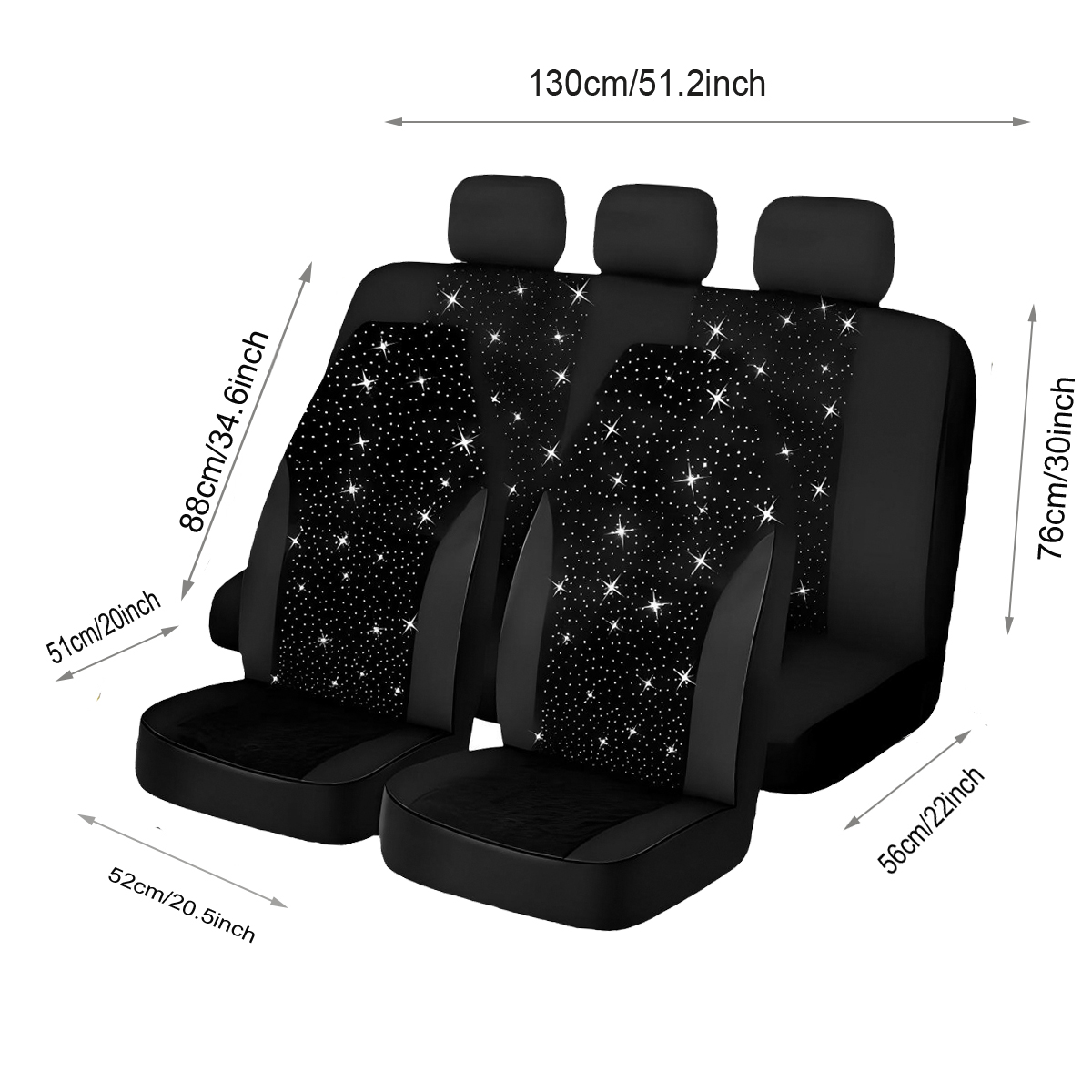5-Seat Car Seat Cover, Classic And Timeless Design, Thin 2mm Thickness, Suitable For All Seasons 5