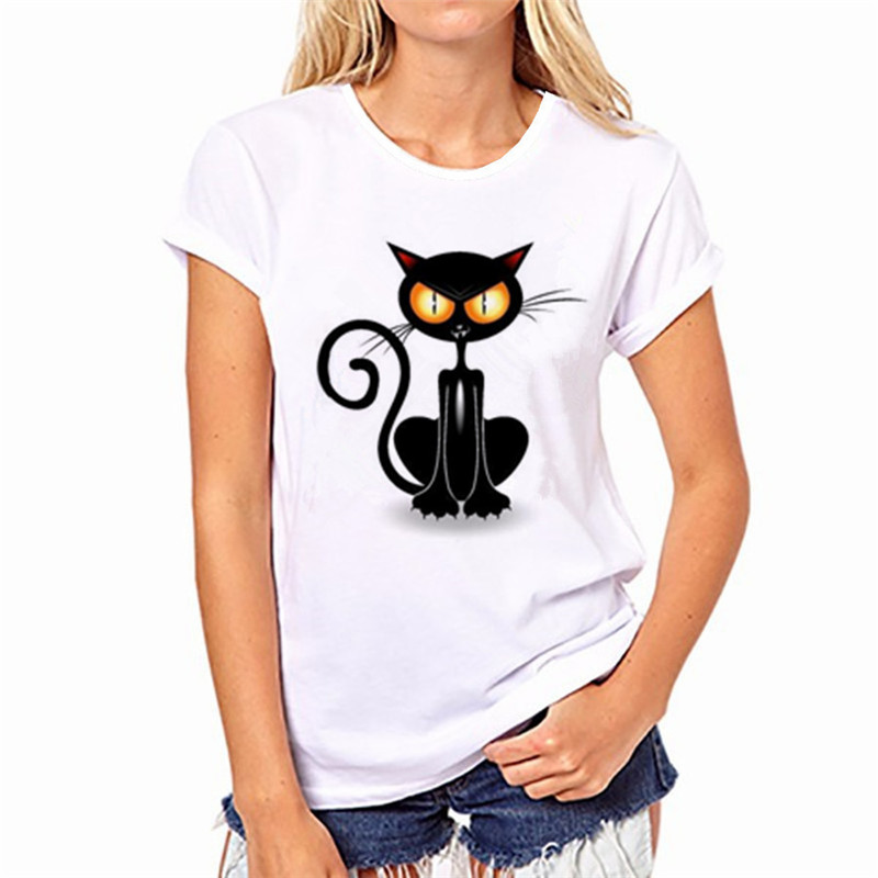 Black Cat Paw Print T-Shirt 9