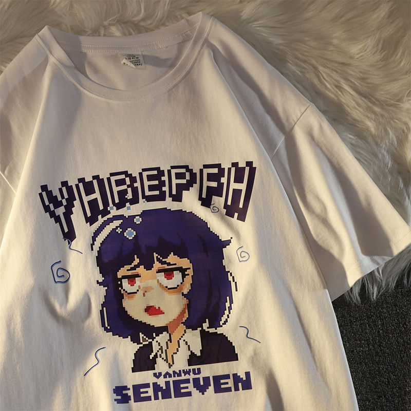 Loose Short-Sleeved T-Shirt - Gaming Girl Design 3