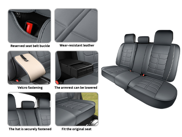 Ergonomic Lumbar Support Full Leather Car Seat Covers Full Set 5 Seats Comfort Auto Seat Cushion 12