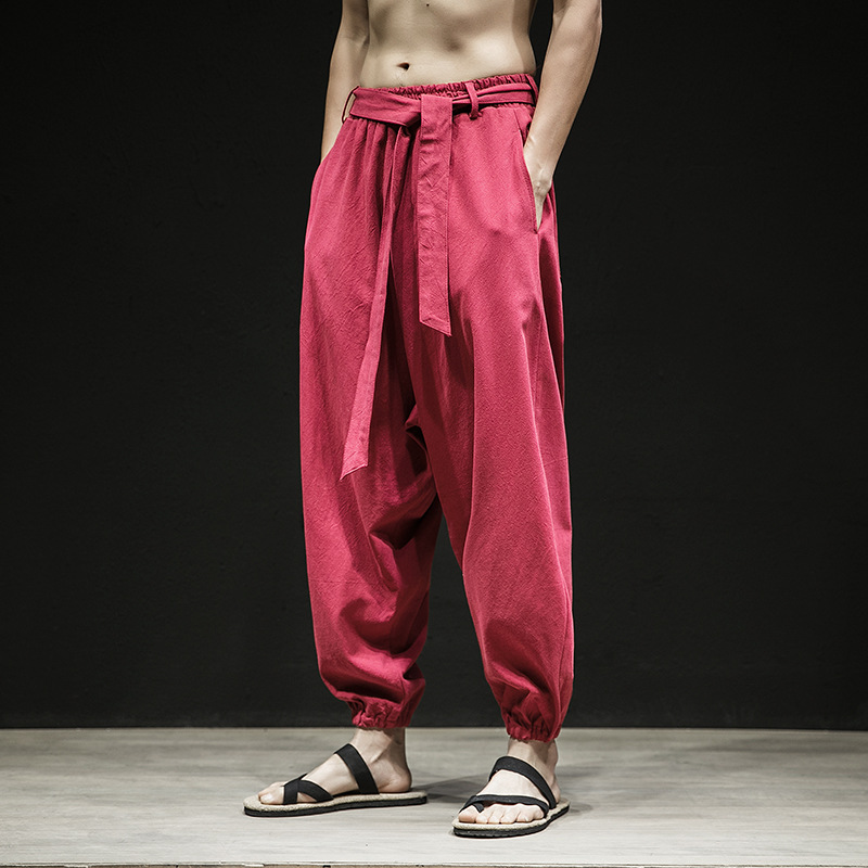 Men's Elastic Waist Chinese Style Pants 6