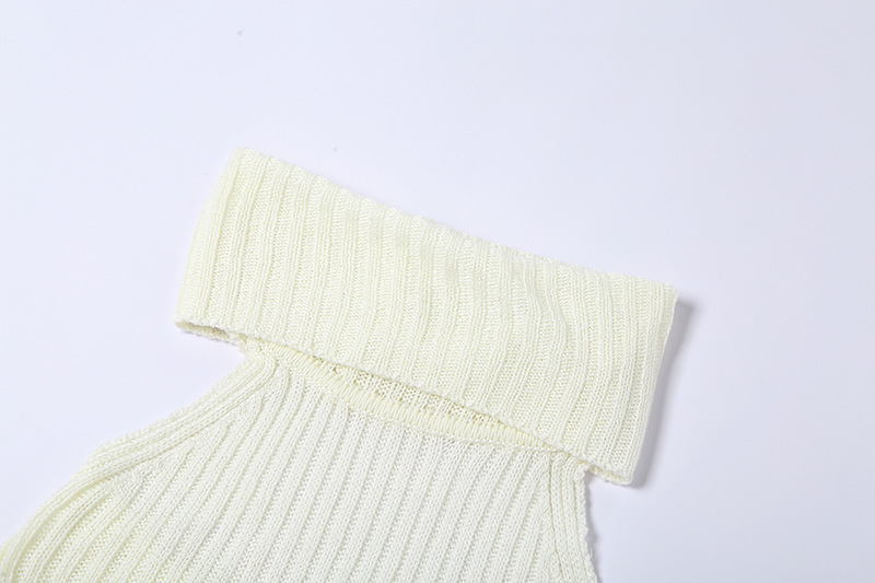 Women's Solid Color Turtleneck Knit Tank Top 8