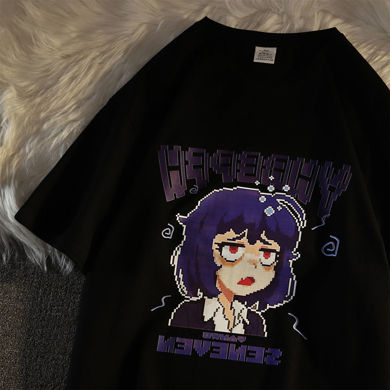 Loose Short-Sleeved T-Shirt - Gaming Girl Design 2