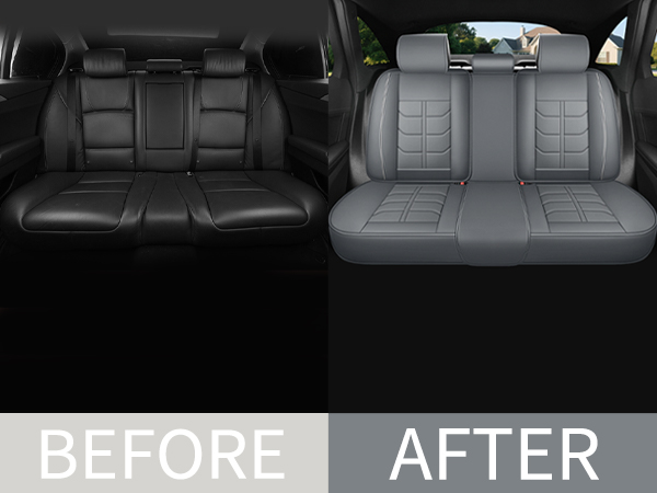 Ergonomic Lumbar Support Full Leather Car Seat Covers Full Set 5 Seats Comfort Auto Seat Cushion 9
