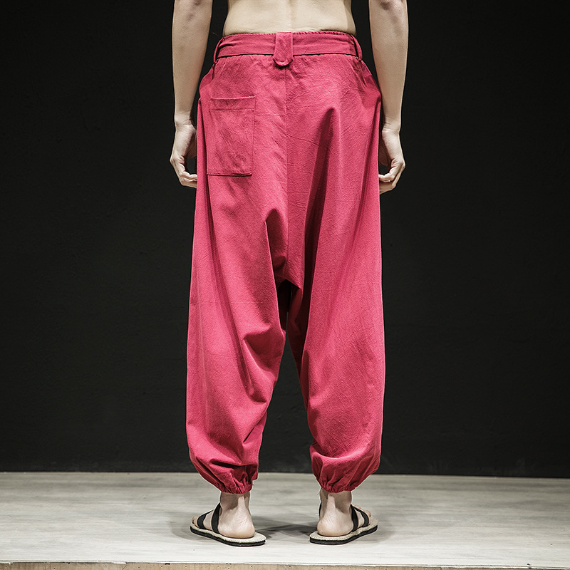 Men's Elastic Waist Chinese Style Pants 4