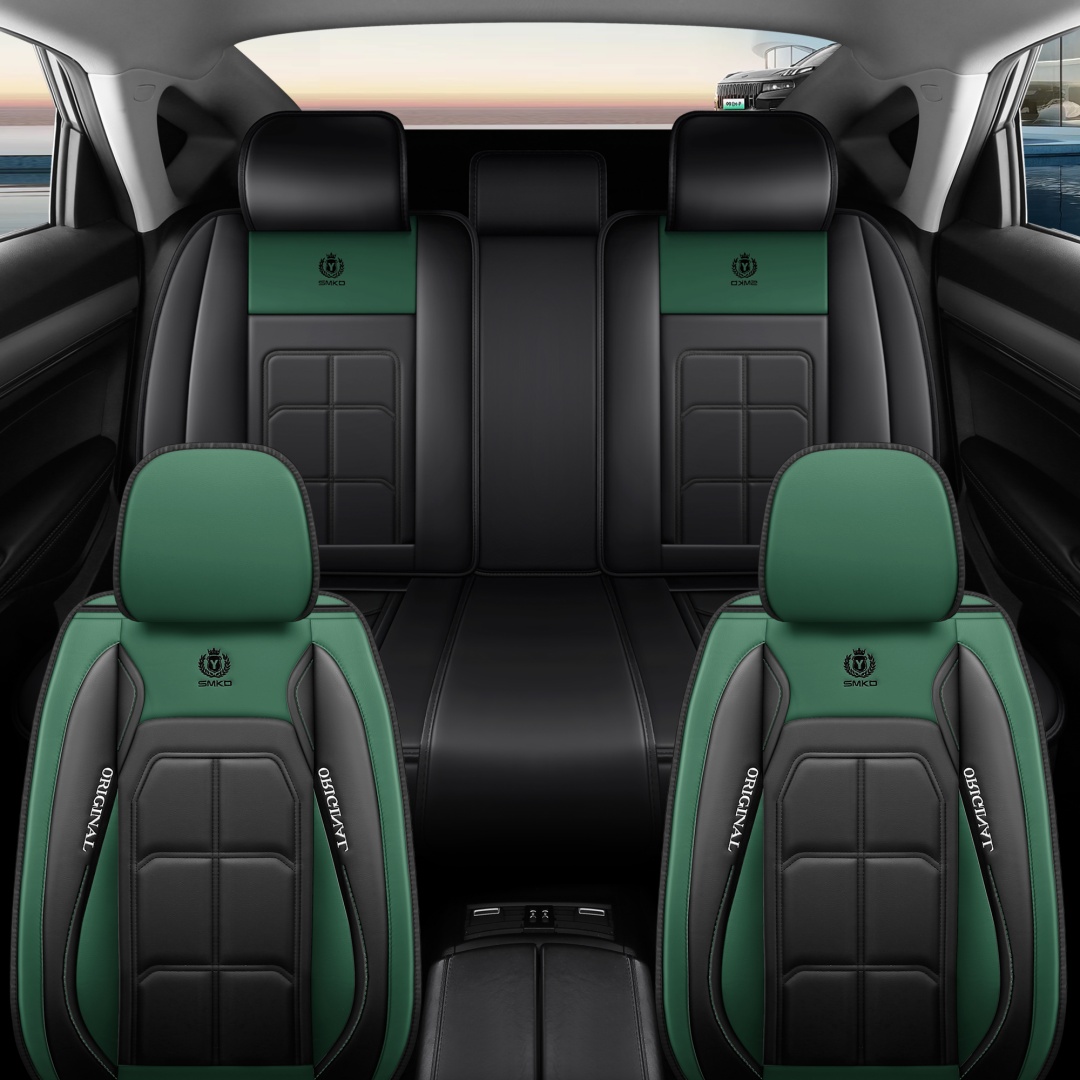 Universal 5 Seats Full Leather Car Seat Covers 8 Optional Colors Wear Resistant Auto Interior Seat Cushion Protectors For Most Vehicles 4