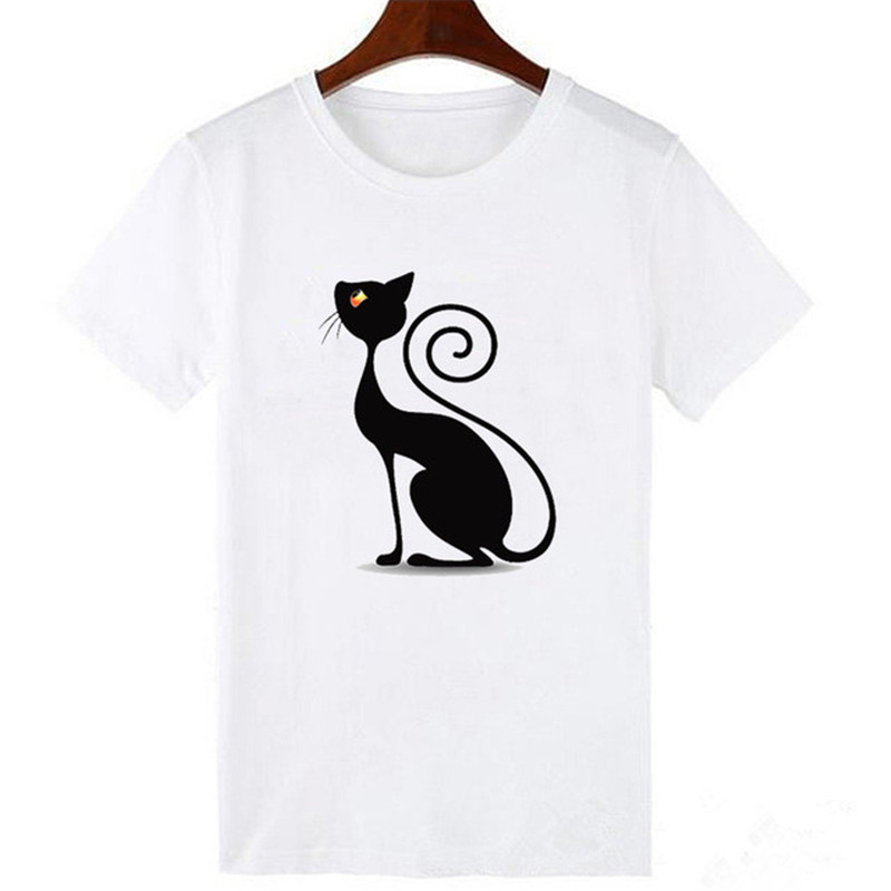 Black Cat Paw Print T-Shirt 11