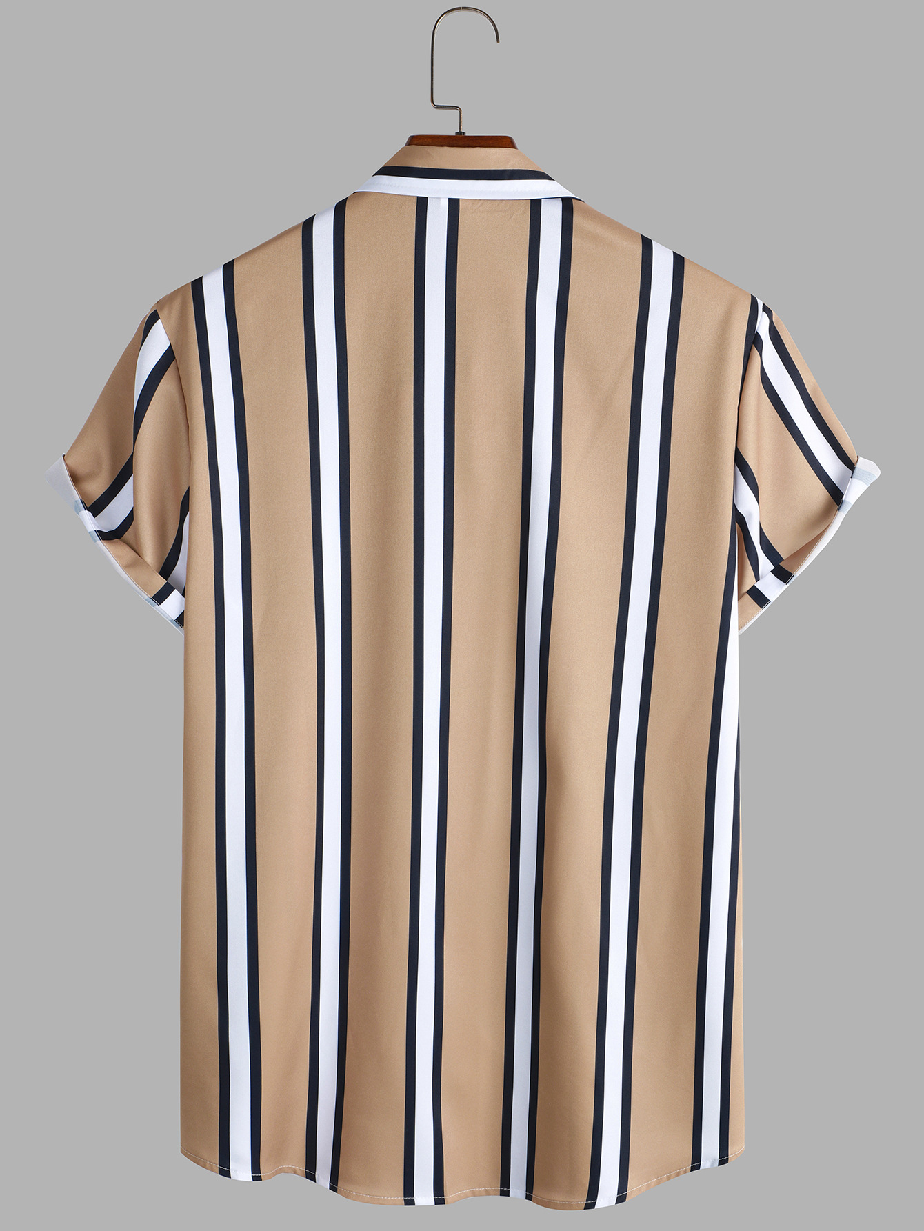 Men's Casual Striped Short Sleeve Shirt 8