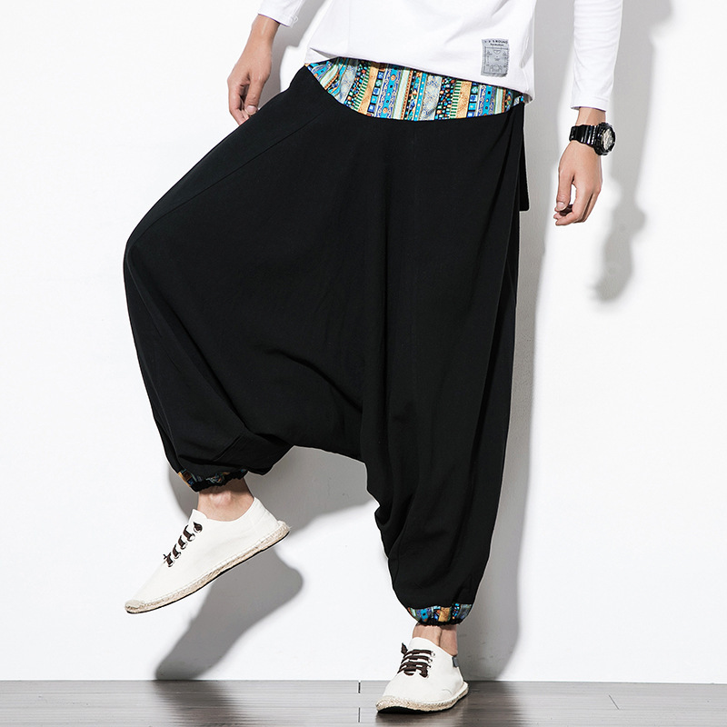 Men's Ethnic Style Retro Nepalese Suspender Pants 5