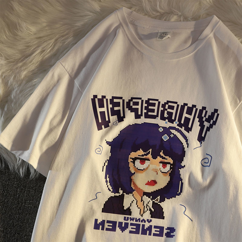 Loose Short-Sleeved T-Shirt - Gaming Girl Design 4