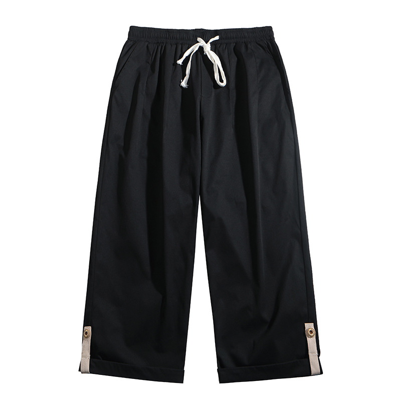 Solid Color Versatile Drape Trousers 5