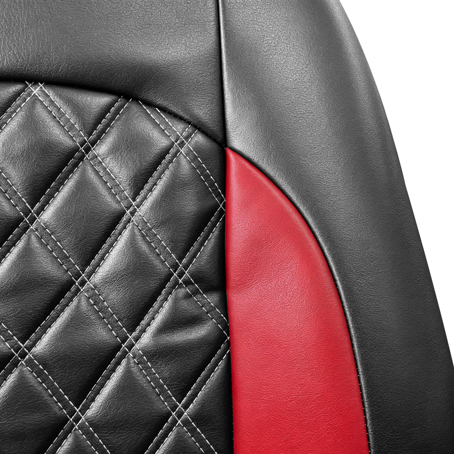 5-Seat Car Seat Cover, Single-Stitch Diamond Pattern, Quilted And Embroidered, Synthetic Leather, PVC Leather, Exported To Europe And America 12