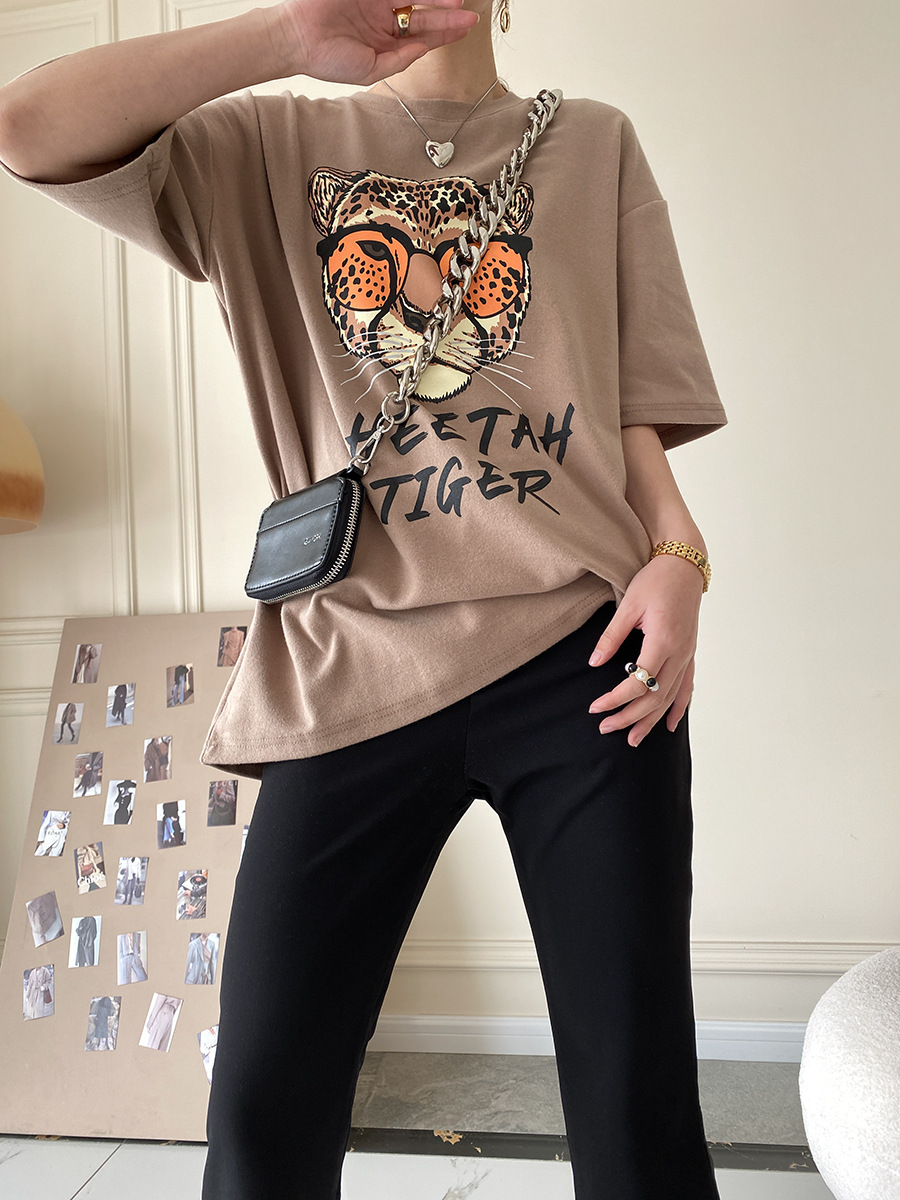 Brushed Cotton Drop Shoulder Short Sleeve Tee 11