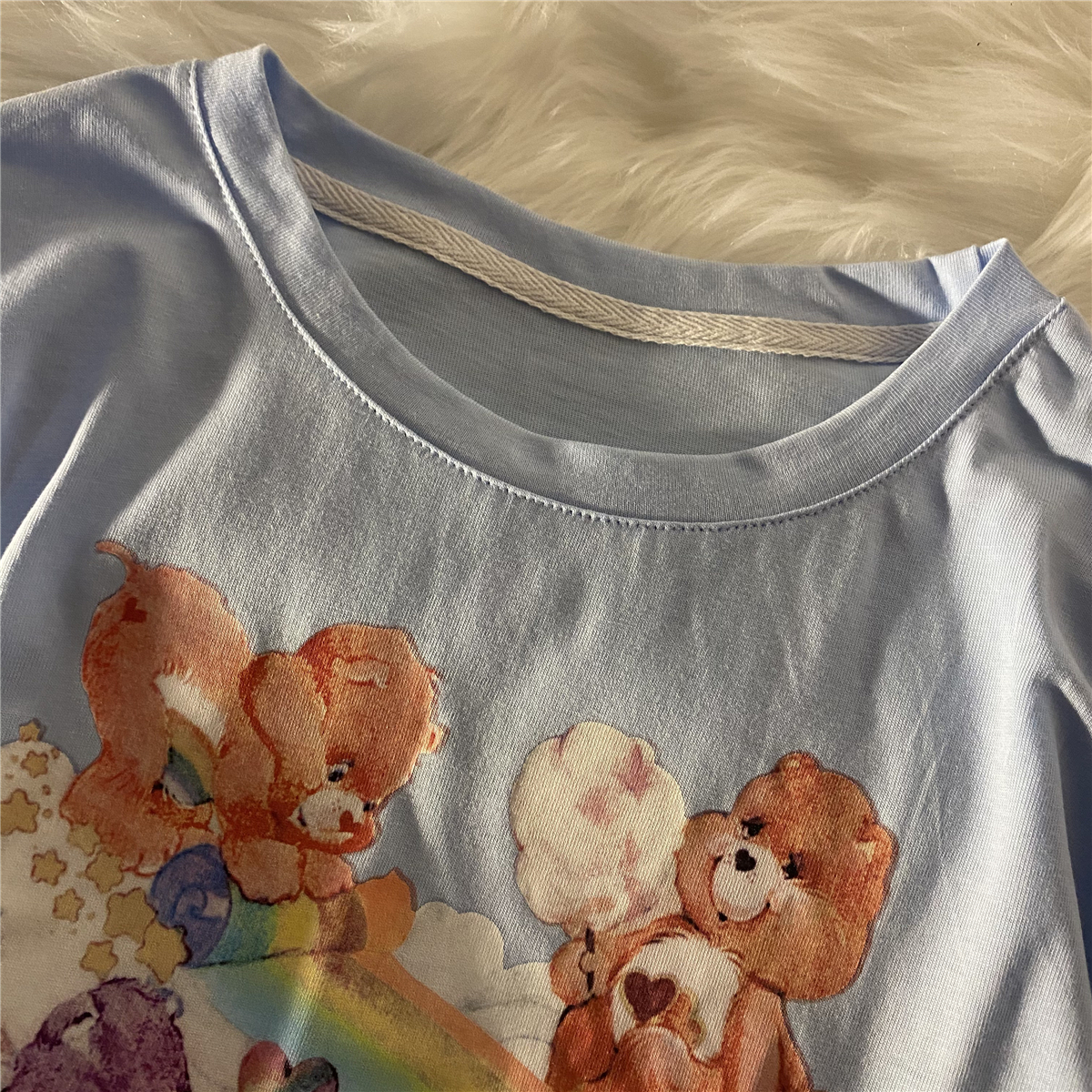 Vintage Japanese Milk Blue Bear T-shirt 3