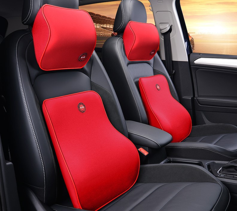 Car Headrest Neck Protector Backrest Car Seat Pillow Lumbar Pillow Memory Foam 3